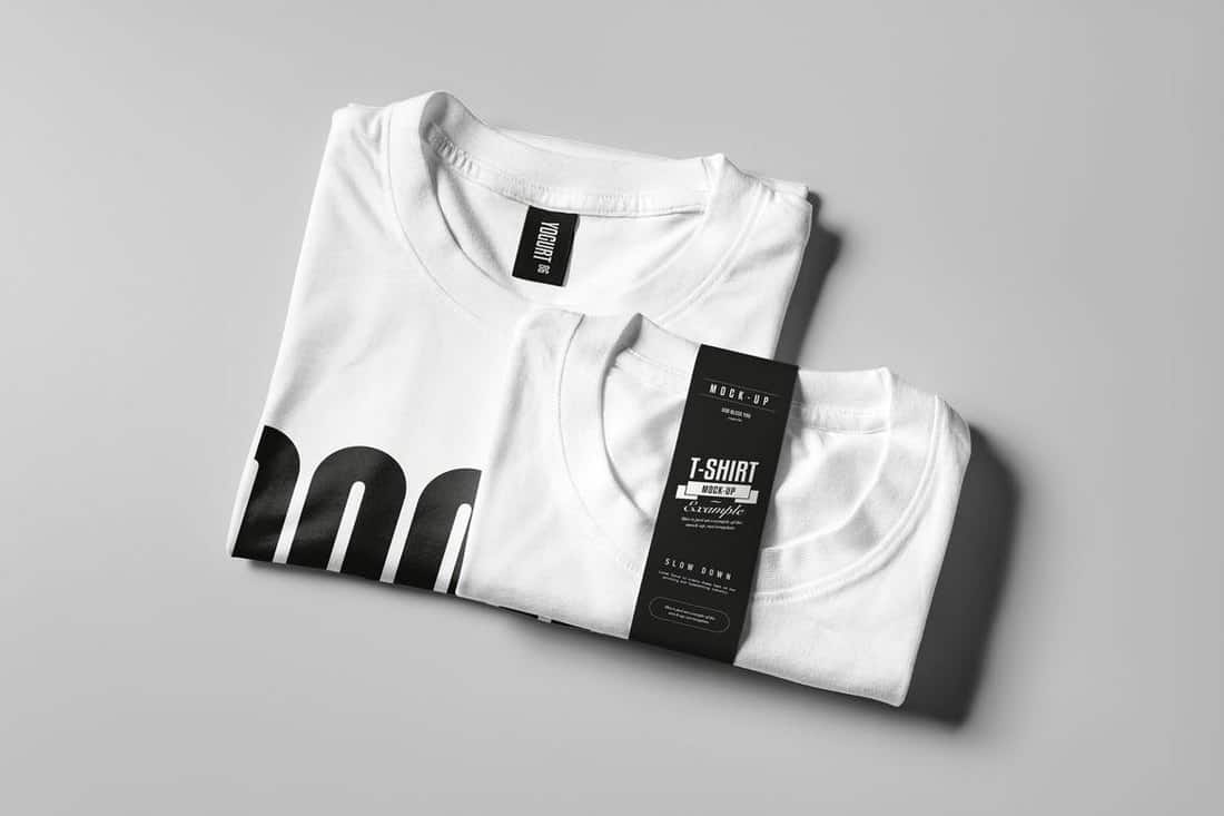 T-Shirt Mockup Folded Template