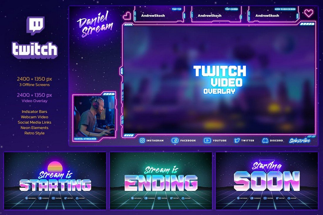 Twitch Gaming Kit Overlay Templates