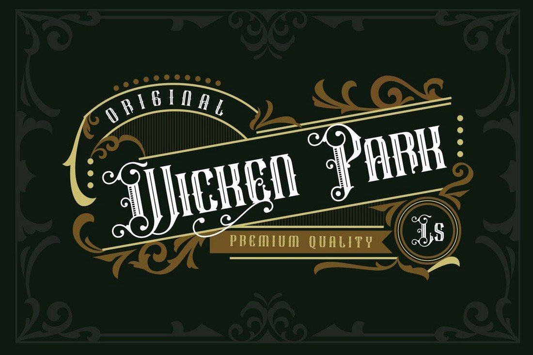 Wicken Park - Vintage Decorative Font