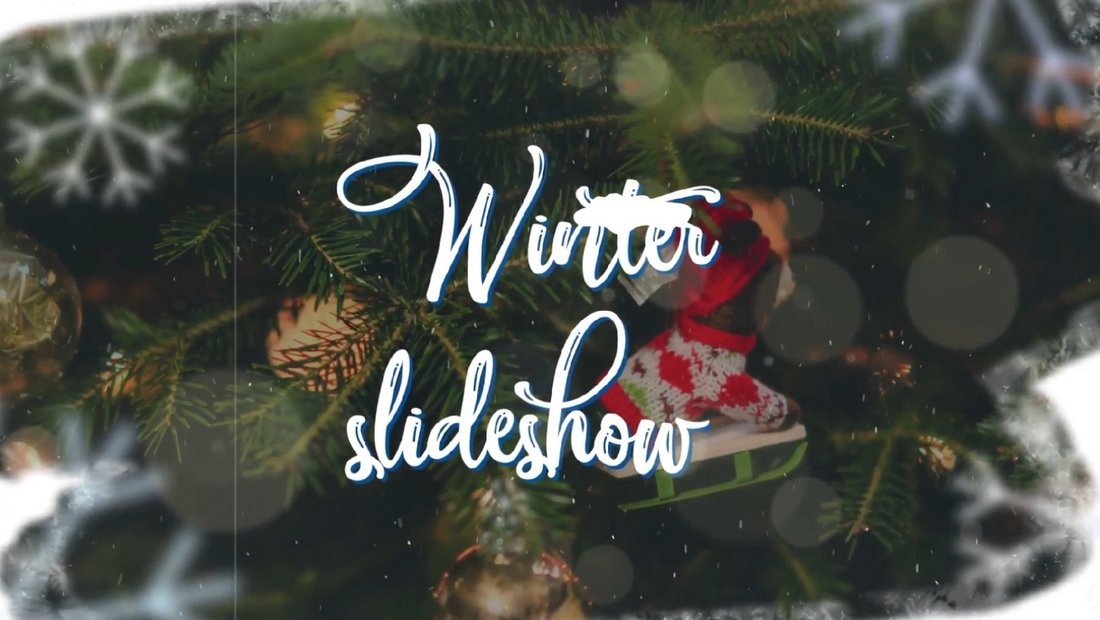 Winter Holiday Slideshow Template for FCPX