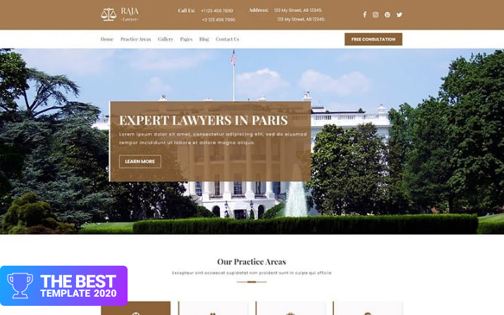 AJA | Law and Lawyer PSD Template.