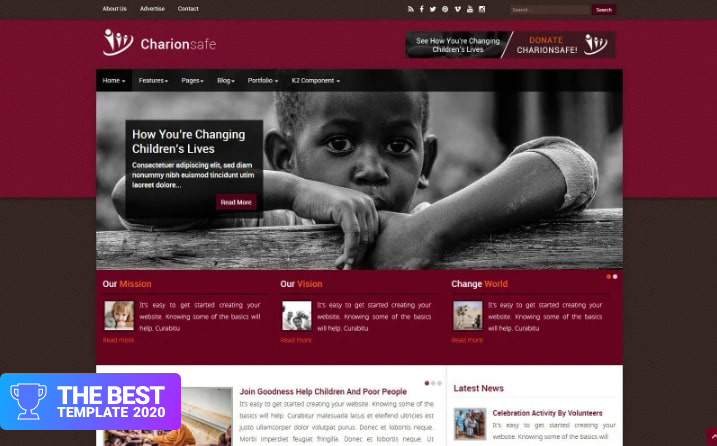 Charionsafe Charity Joomla Template - digital products award