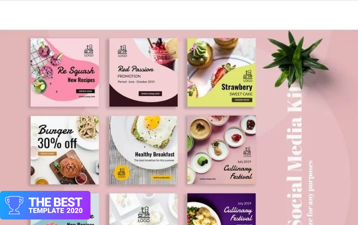 Cooq - Food Instagram Post Social Media - digital products award