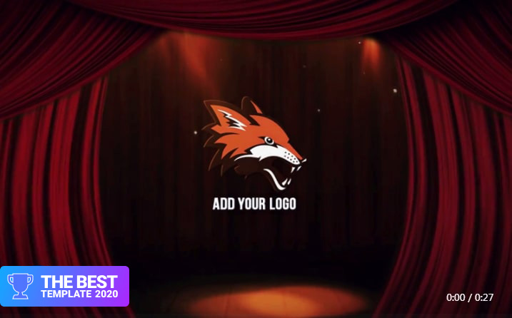Curtain Logo Reveal Premiere Pro Template best digital products