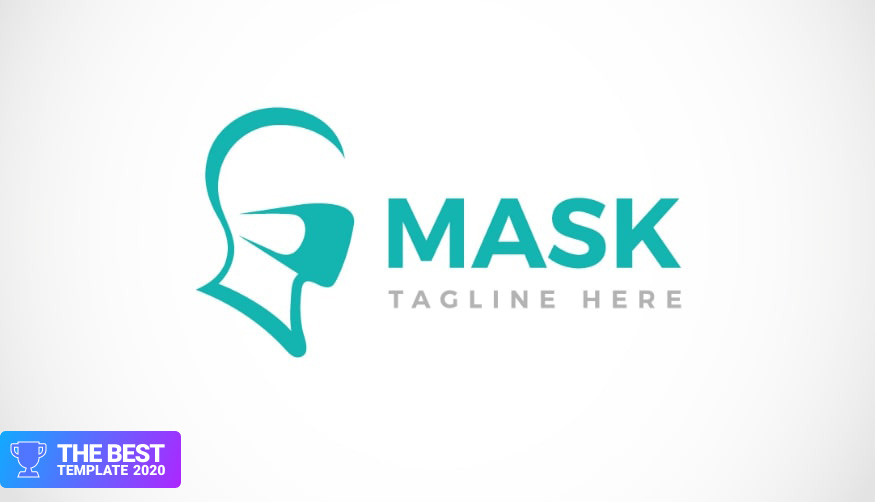 Face Protection Facial Mask Design Logo Template.