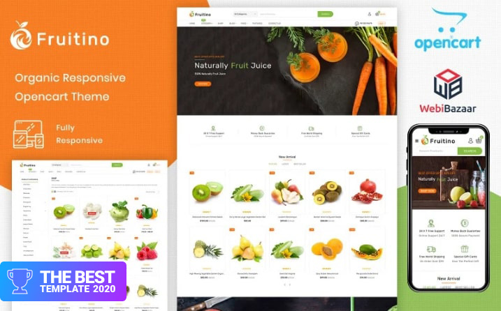 Fruitino - Food & Grocery Store WooCommerce Theme.