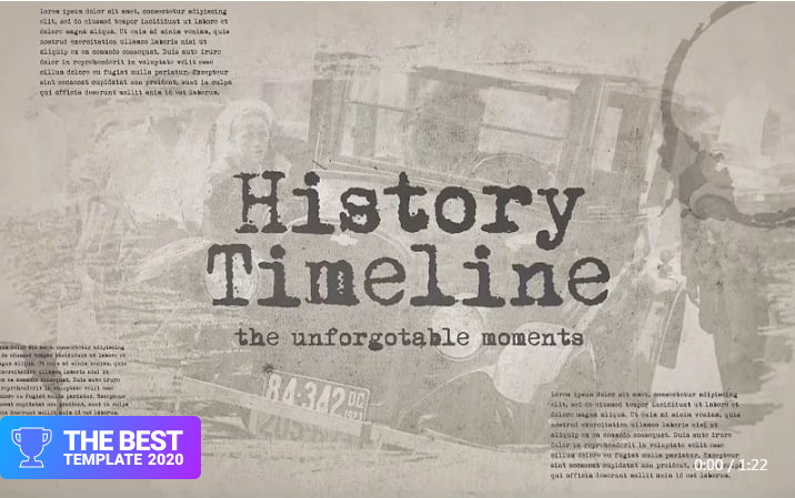 History Timeline Premiere Pro Template best digital products