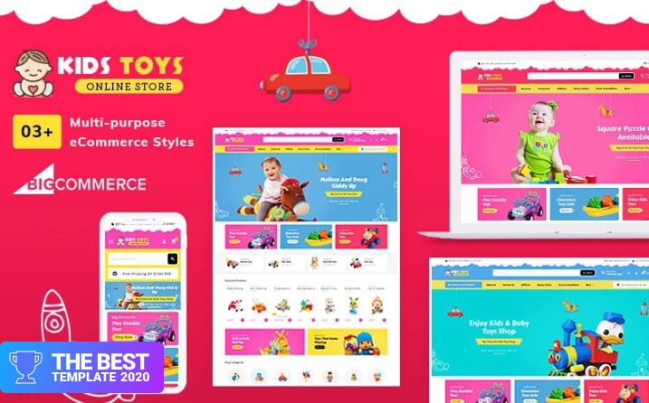 Kid's Toy Stencil Multi-Purpose Responsive BigCommerce Theme - digital products award