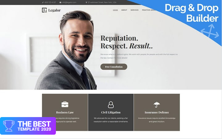 Legalor - Lawyer Moto CMS 3 Template - digital products award