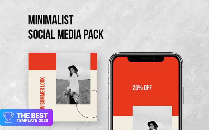 Minimalist Social Pack Social Media - digital products award