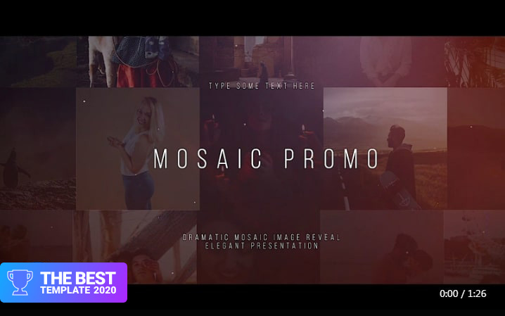 Mosaic Promo Final Cut Pro Template  - digital products award