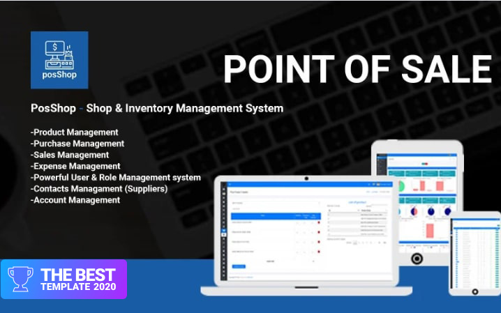 PosShop- Shop & Inventory Management System Admin Template.