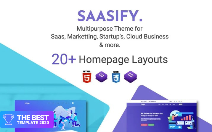 Saasify - HTML5 Multipurpose Responsive Website Template.