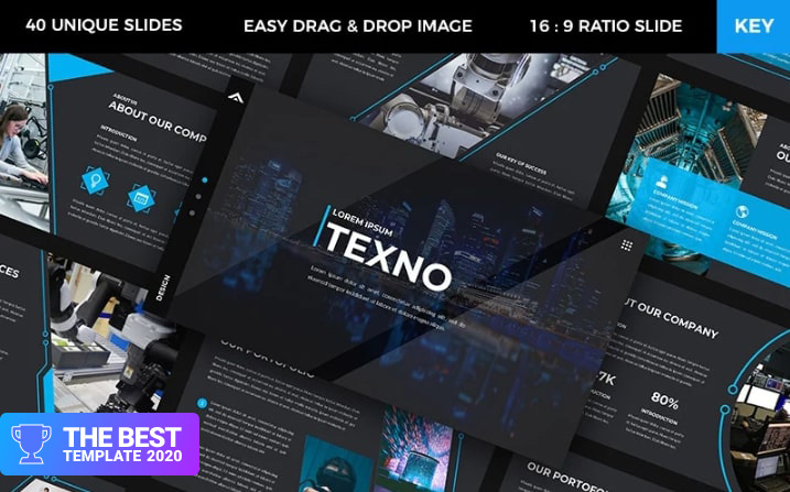 Texno - Technology Keynote Template - digital products award